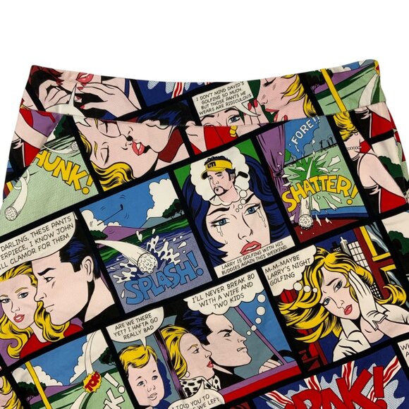 Loudmouth Ladies Golf Shank Skort 8 Comic Strip Golfer Pickleball - Picture 8 of 13
